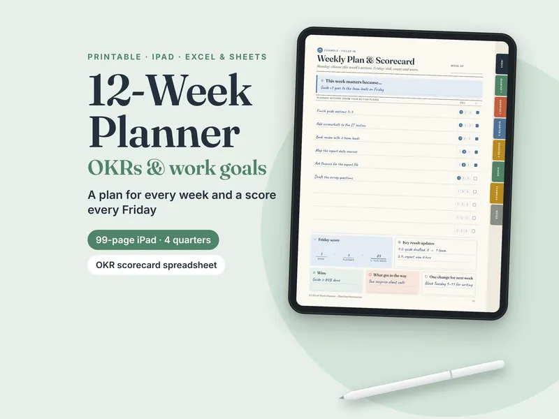 12-Week Planner listing image
