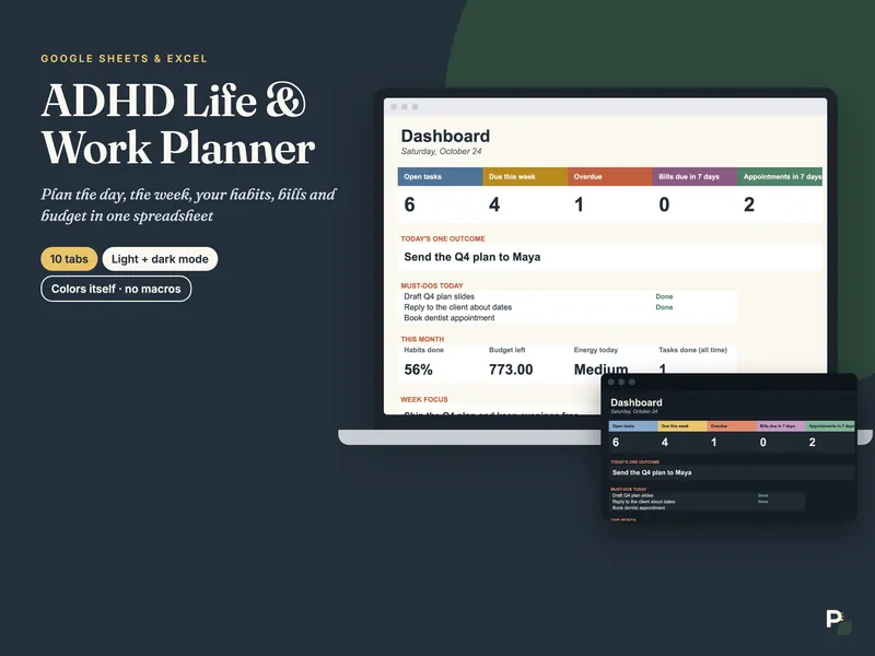 ADHD Life & Work Planner listing image