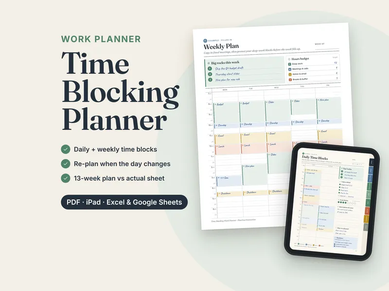 Time Blocking Work Planner listing image